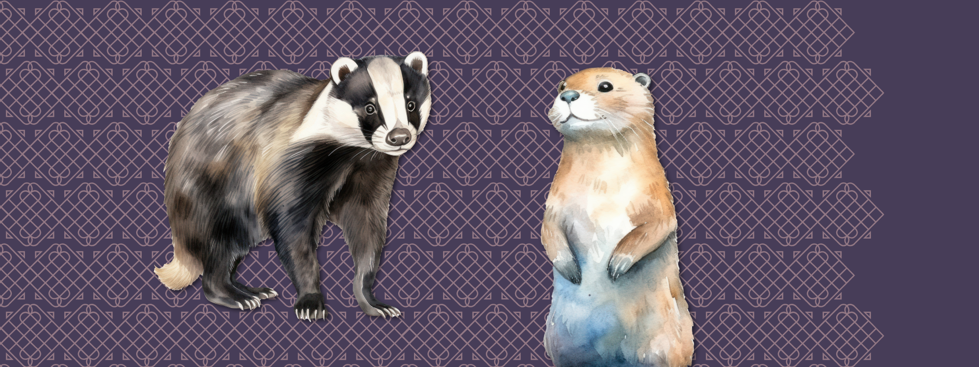 Spirituelle Begegnung zwischen Dachs und Biber.