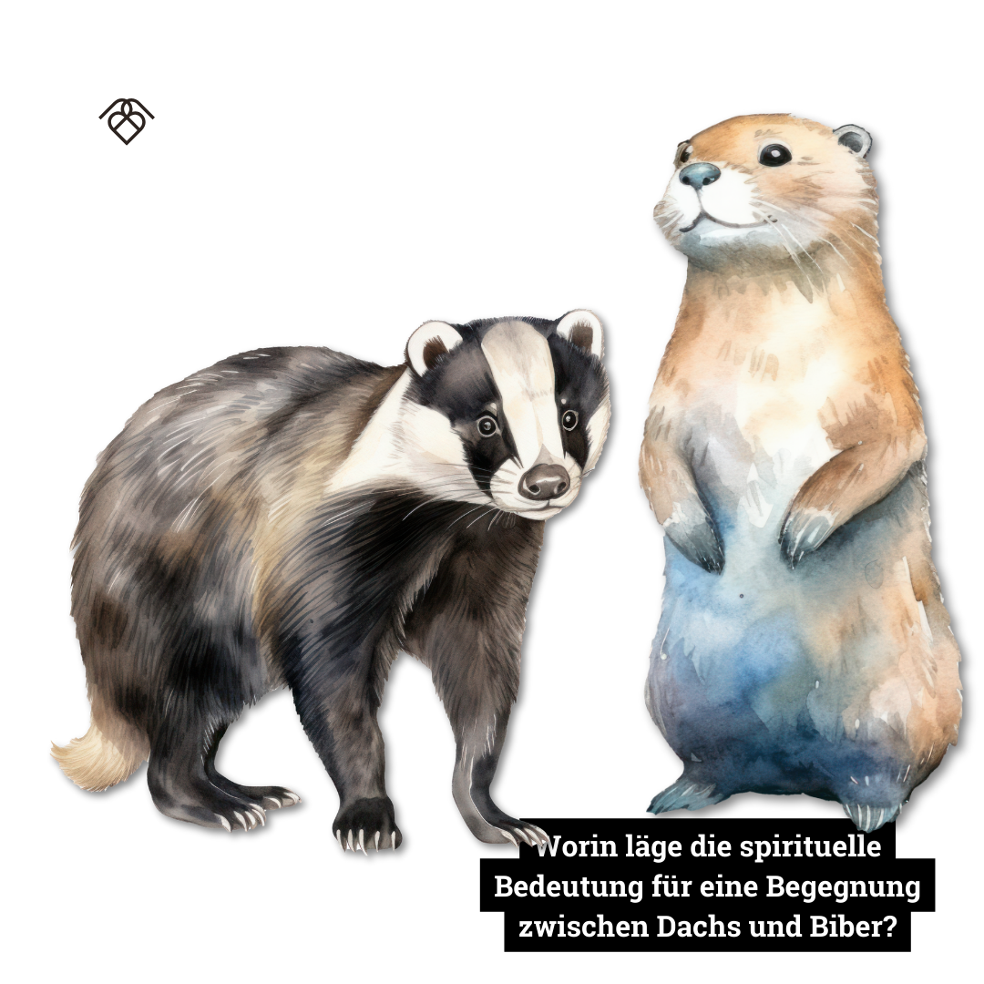Spirituelle Begegnung von Dachs und Biber.