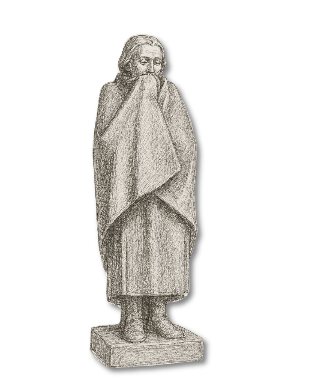 Frierendes Mädchen.