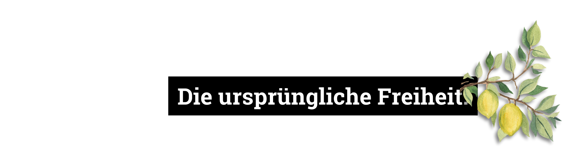 Selbstausdruck - Die ursprüngliche Freiheit.