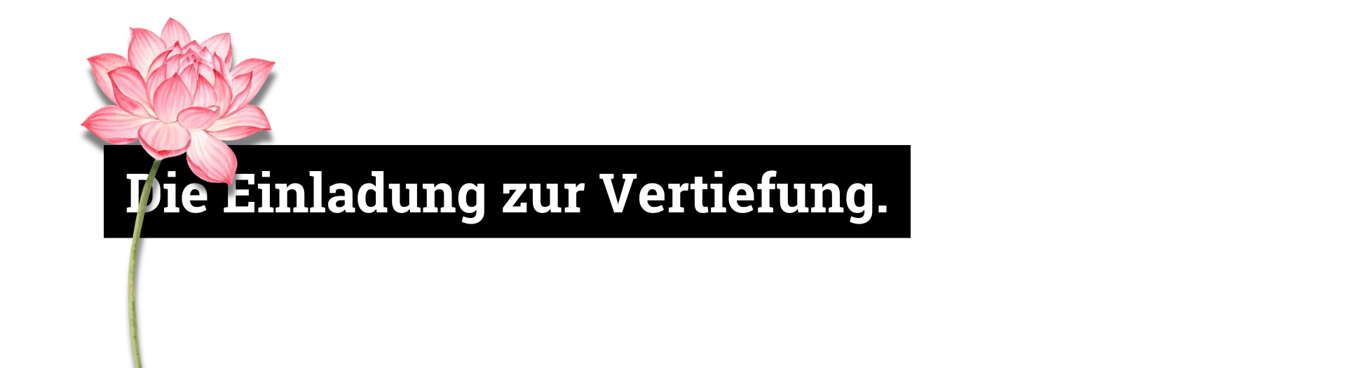 Die Einladung zur Vertiefung.