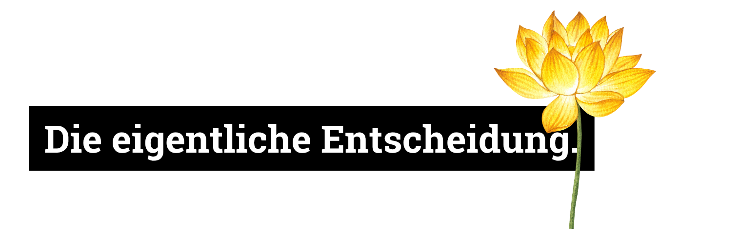 Die eigentliche Entscheidung.