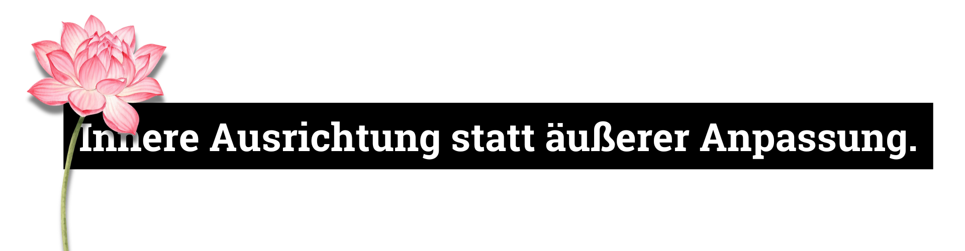 Innere Ausrichtung statt äußerer Anpassung.