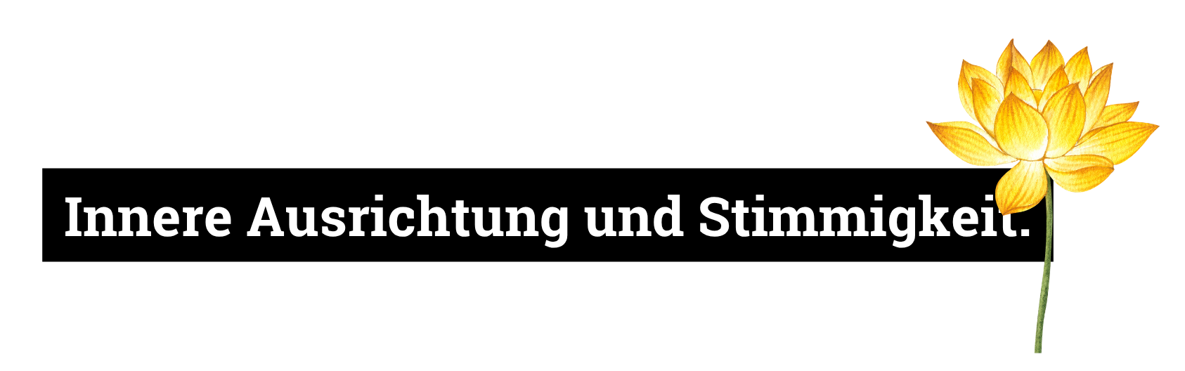 Innere Ausrichtung und Stimmigkeit.